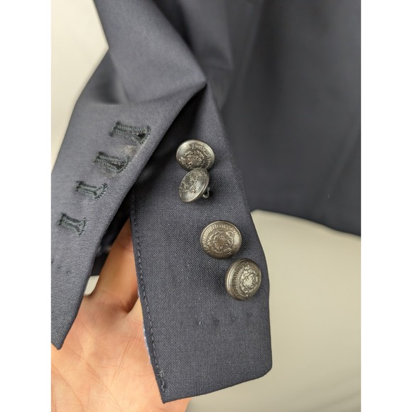 Alessandro Dell'Acqua Navy Suit Jacket 53 Wool Stretch 2-Button Blazer Italy - Picture 11 of 11